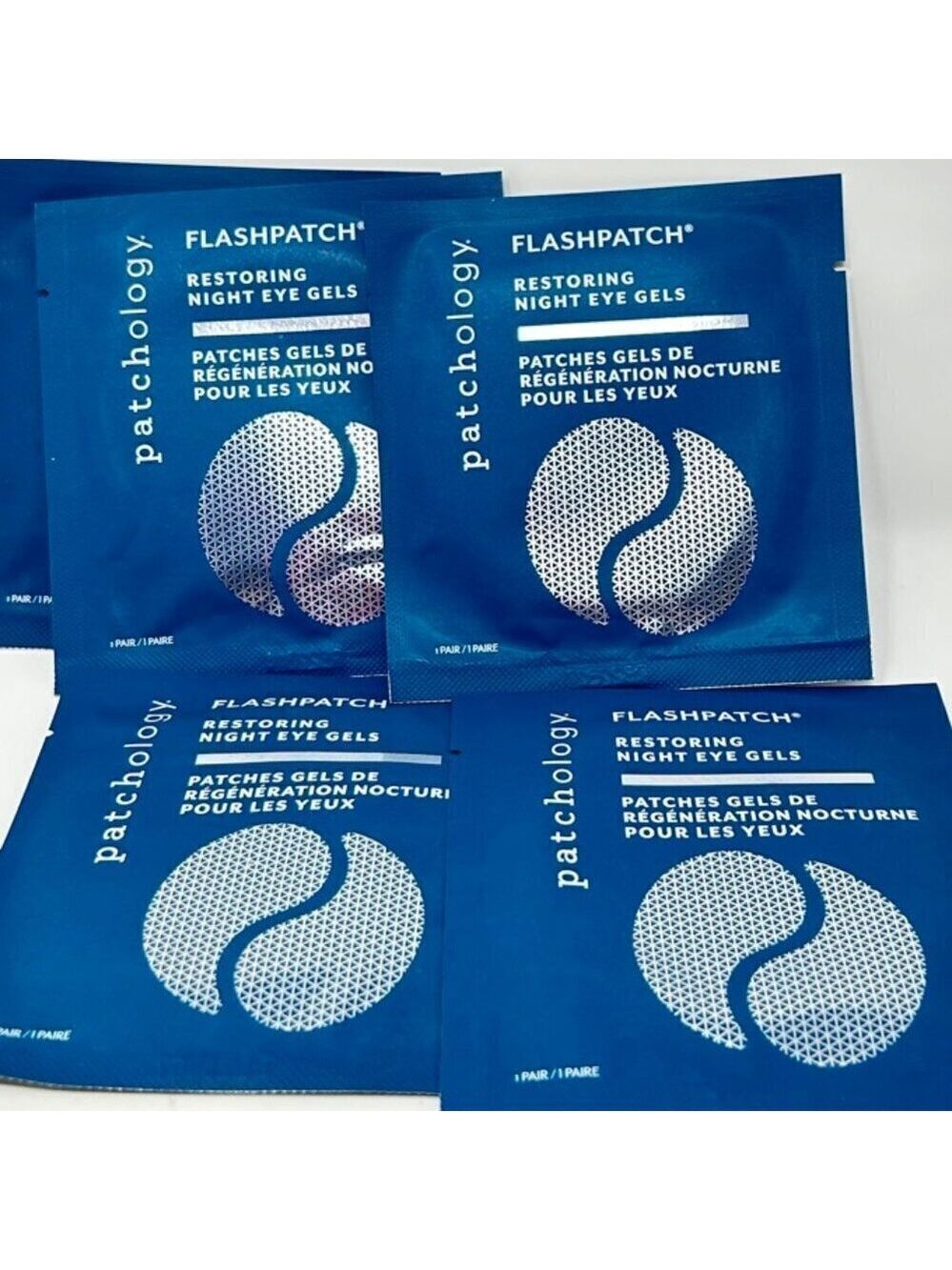 Patchology Flashpatch Restoring Night Eye Gels - Dark Circles 20 pairs NEW